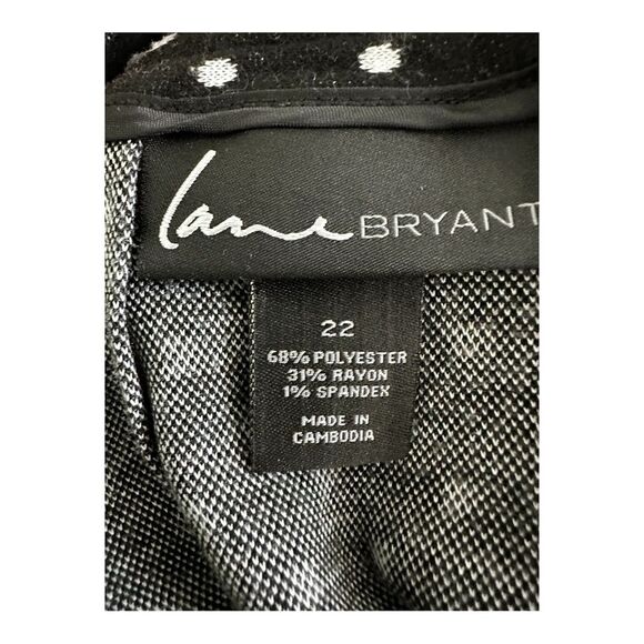 Lane Bryant Black & White Polka Dot Pencil Skirt  Plus Size 22 - Picture 6 of 6